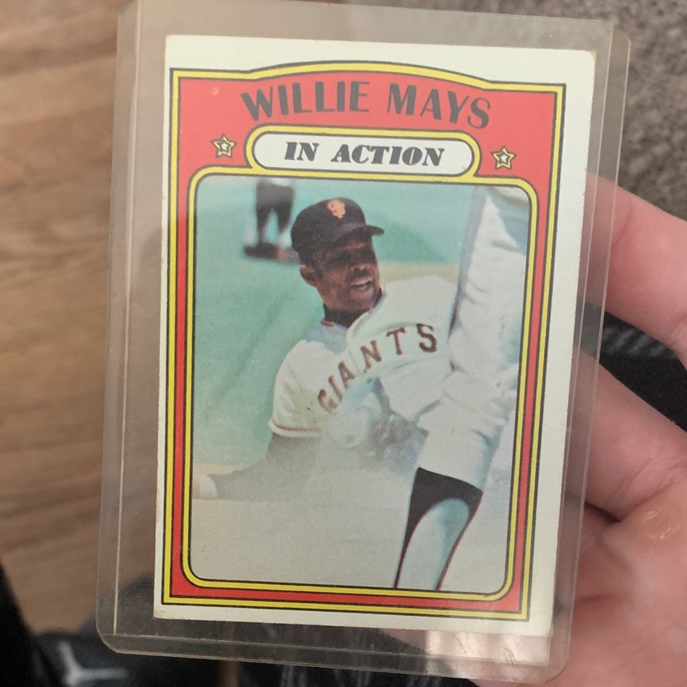 1972 Willie Mays In Action Baseball Card (54 years old)